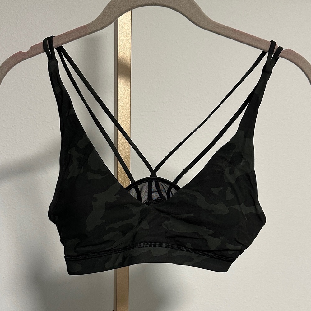 Lululemon Athletica Camouflage Strappy Sports Bra